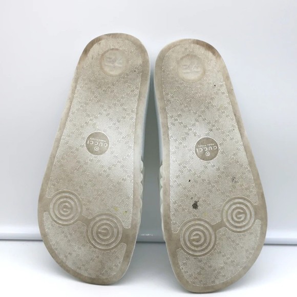 Gucci GG Matelasse Rubber Slide Sandals White Size 36 - Picture 10 of 10